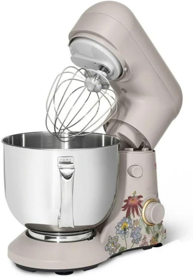 Wonderful Kitchen Stand Mixer 5.3 Qt Bowl, 12 Speeds Tilt-Head, Dough Hook Flat Beater Whisk for Baking Tasks Metal Build for Baking (Wildflower Porcini Taupe)