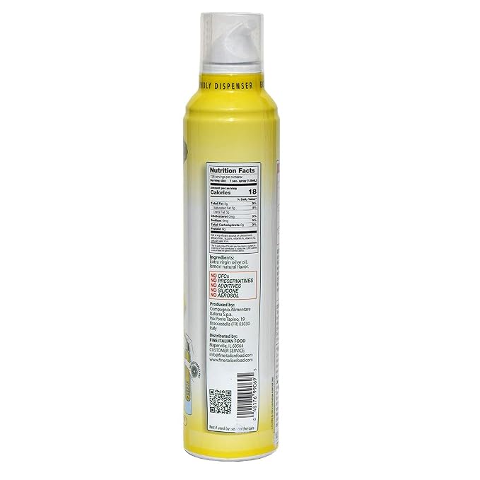 Mantova Spray 100% Extra Virgin Olive Oil Lemon 8 Ounce