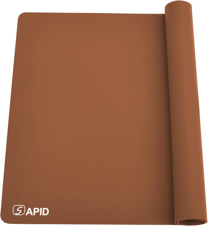 Sapid Large Silicone Sheet for Crafts Silicone Mat for Resin Art Painting | Extra Thick Jewelry Casting Mats, Nonstick Nonslip for Epoxy Resin, Art Painting, Heat-Resistant Counter Mat 20"x27.9", Brown