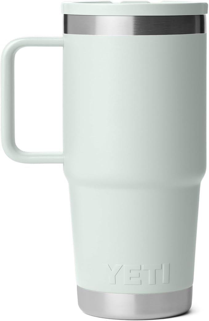 YETI Rambler 20 oz Travel Mug with Flip Straw Lid – Stainless Steel, Vacuum Insulated, Leakproof, Cup Holder Friendly, Ridgeline