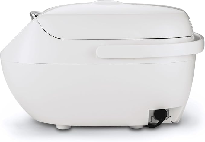 TIGER JBV-S10U 5.5-Cup (Uncooked) Micom Rice Cooker and Warmer with Tacook Food Steamer Cooking Tray Technology, White