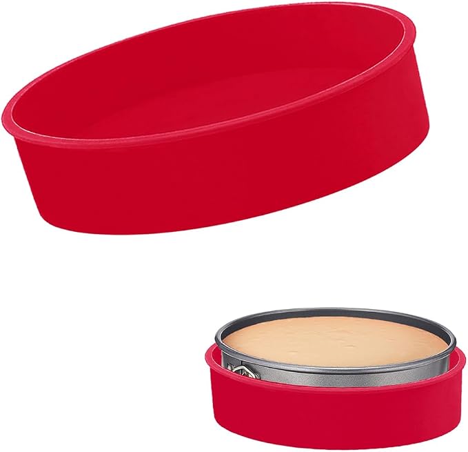 Silicone Springform Pan Protector, Cheesecake Water Bath Protector | for 7'',7.5'' Round Springform Pan, Leakproof, 8 inch