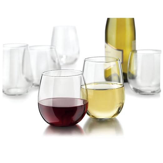 Libbey Glassware 221 Stemless White Wine Glass, 17 oz. (Pack of 12)