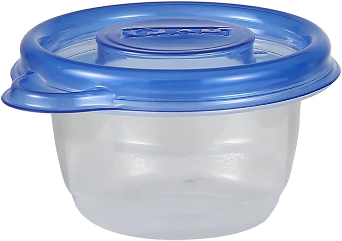 Glad GladWare Mini Round Food Storage Containers, 4 Oz, 8 Count, 12-Pack | BPA-free, lock-tight seal for snacks, portion control, and on-the-go; reusable and stackable