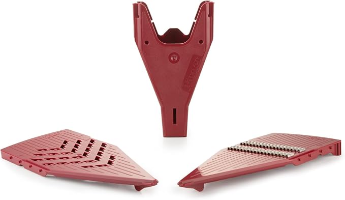 Börner Mandoline Slicer Vital (Profi Set) • Vegetable Slicer with Stainless Steel V-Blade & Dressing Function • 12 Cutting Styles • For Slices, Zoodles, Strips, & Dices in Various Thicknesses