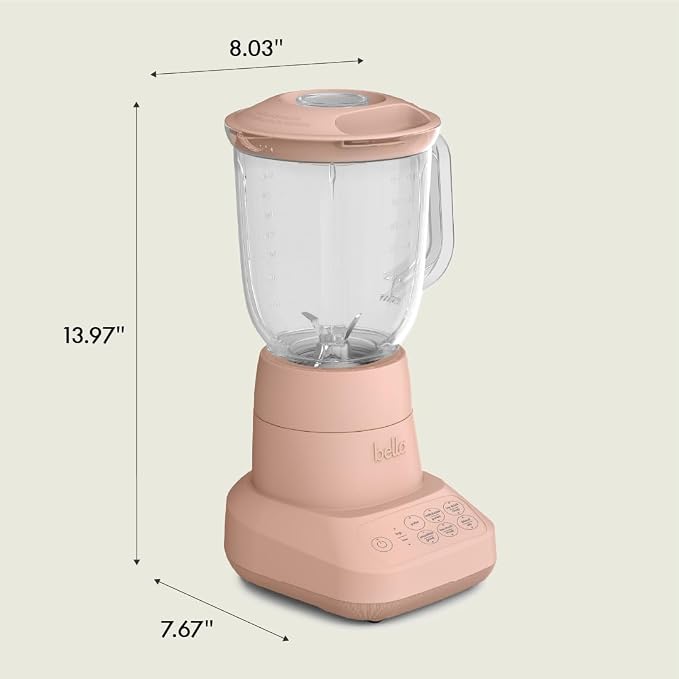 bella Fits-anywhere™ Flip & Store Blender, 48 oz, 520W, Blossom
