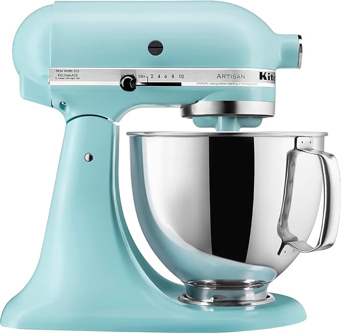 KitchenAid Artisan Series 5 Quart Tilt Head Stand Mixer with Pouring Shield KSM150PS, Mineral Water Bundle with Deco Essentials Exclusive CPS 1 Year Extended Protection Pack
