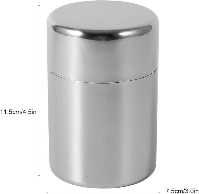 Tyenaza Tea Canister, Stainless Steel Tea Tins, Textured Tea/Coffee/Sugar Canisters, Canister Home Kitchen Canisters for Tea Coffee Sugar Storage(s)