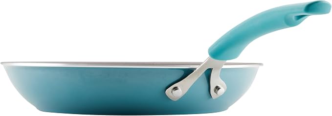 Rachael Ray Cook + Create Nonstick Frying Pans/Skillet Set, 9.5 Inch and 11.75 Inch, Agave Blue