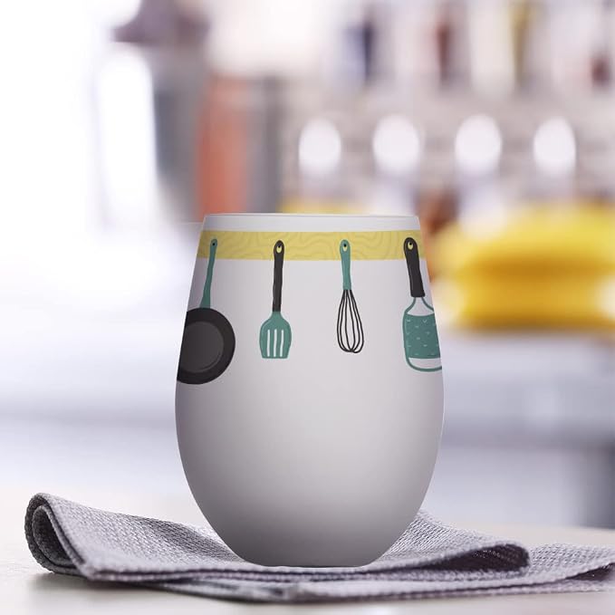 PYD Life 6 Pack Sublimation Blanks Wine Glasses Stemless Frosted 17 OZ | Glass Tumblers Cups for Sublimation Oven Printing, for Personalized Gifts