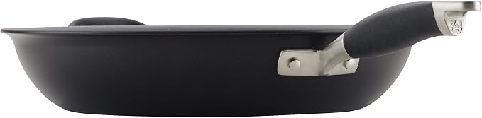 Anolon Advanced Home Hard-Anodized Nonstick Frying Pan with Helper Handle, Large Skillet, Non Stick Pan, 14.5-Inch, Onyx