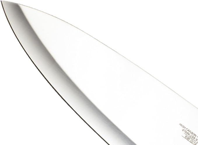 Mercer Culinary M18010 Millennia Black Handle, 10-Inch Wide Hollow Ground, Chef's Knife