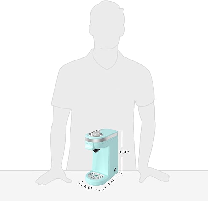 CHULUX Mini Coffee Maker for K Capsule, Single Serve Coffee Maker for One Cup Americano, Lightweight Pod Coffee Machine, Aqua | Fast-Heating Boiler System, Single Cup Brewing, Portable Compact Design, Four-Hole Multi-Stream Needle, Adjustable Drip Tray