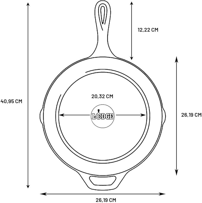 Lodge Seasoned Cast Iron Skillet - 10.25 inch - Pre-Seasoned Frying Pan - Heavy-Duty Skillet - Hot Handle Holder Included - Features 2 Pouring Spouts
