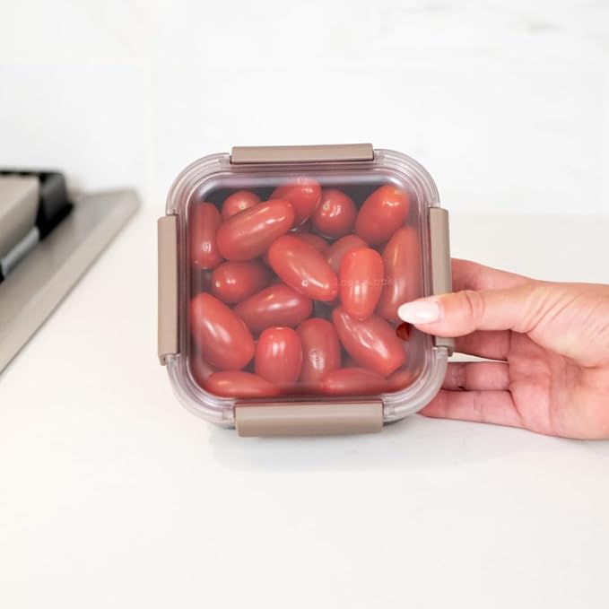 LocknLock Stainless Steel Food Storage Container Set with Lids, 2 Pack Metal Lunch Boxes, Airtight and Leak Proof, Microwave, Freezer and Dishwasher Safe, 700ml and 1300ml