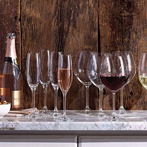 Lenox Tuscany Classics Champagne Flutes, 8oz, Set of 6 | european glass, 8oz capacity, dishwasher safe | 10 inch height | wedding and new year's hosting gift