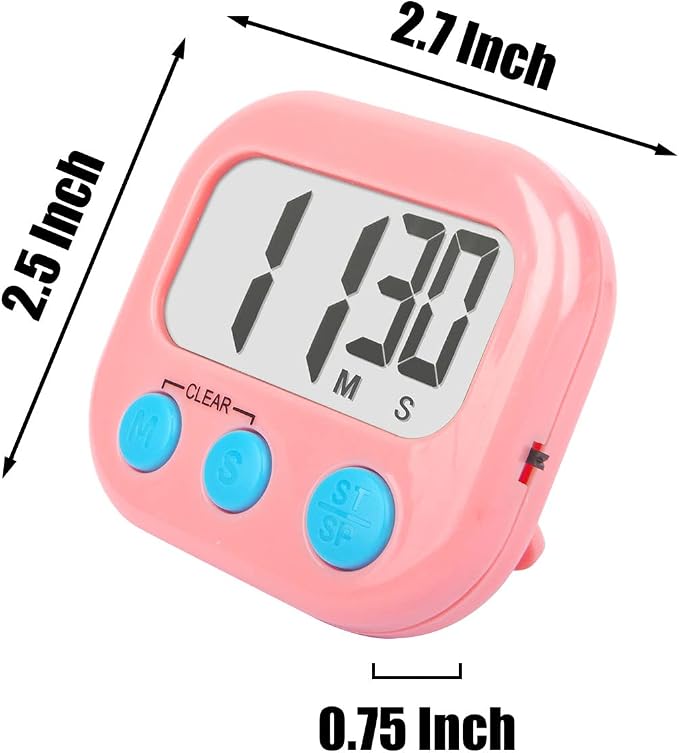 Classroom Timers for Teachers Kids Large Magnetic Digital Timer Teacher Supplies 24 Pack-Blue Pink