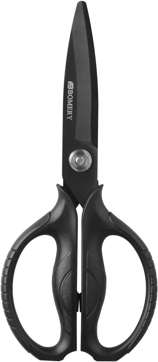 Kitchen Shears, 5CR15MOV Stainless Steel Sharp Kitchen Scissors Detachable, Heavy Duty Food Scissors for Cooking, Poultry, Vegetables, Herbs - Black Titanium Coated