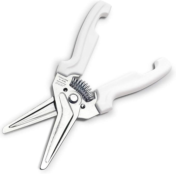 Spring Assisted Kitchen Shears with Holder — Durable Stainless Steel Scissors for Herbs, Kitchen Tasks, Floral Trimming, Crafting — Made in Portugal by Jero Knife Company