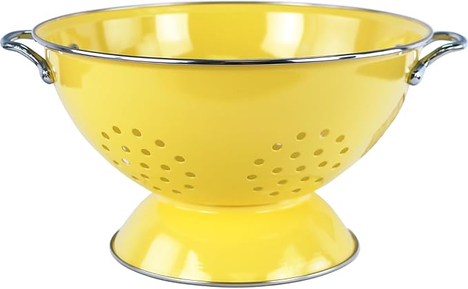 Calypso Basics by Reston Lloyd Powder Coated Enameled Colander, 3 Quart, Lemon