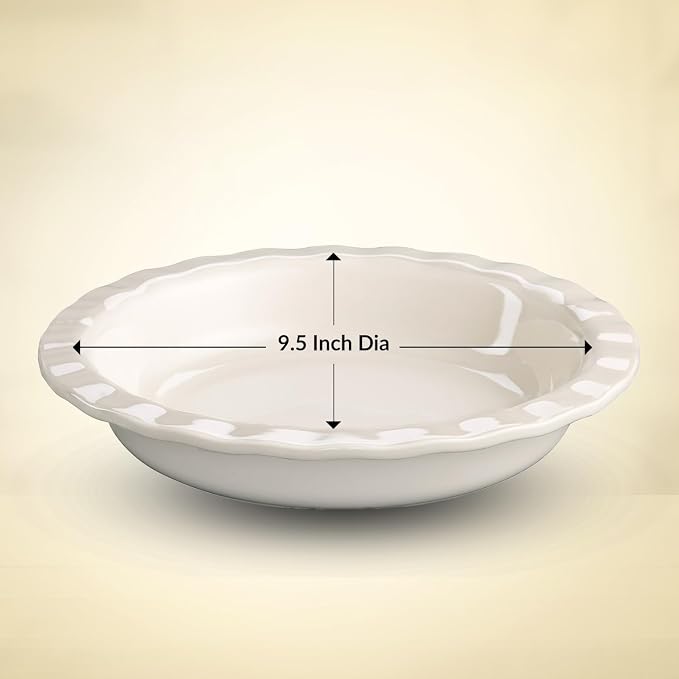 Mrs. Anderson's Baking Easy-As-Pie Fluted Pie Plate, 9.5-Inch