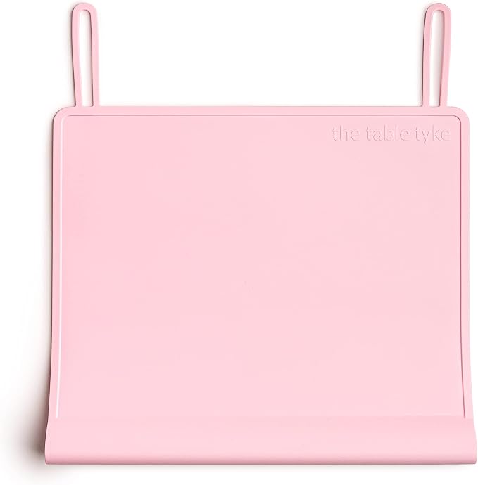 Silicone Placemats for Toddlers with Patented Edge Bumper | Kids Placemats Non Slip Travel Ready | Baby Placemat BPA Free for Restaurant Dining Table | Ballet Pink