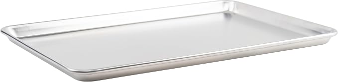 Winco 16" x 22" 2/3 Size Aluminum Sheet Pan | Large flat baking surface, Closed bead resists corrosion, Great for Cooking, Food Preparation and Restaurant Kitchens