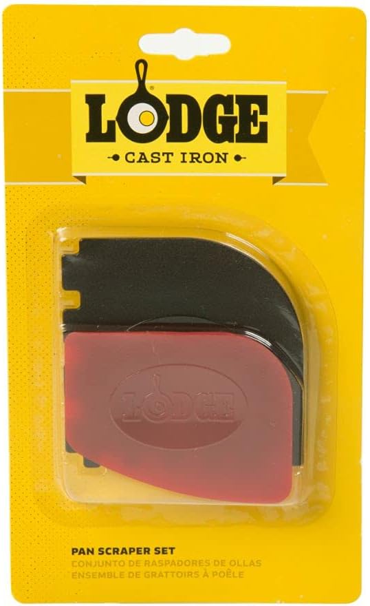 Lodge SCRAPERCOMBO Grill Scraper, Red/Black, 2 Count (Pack of 12)