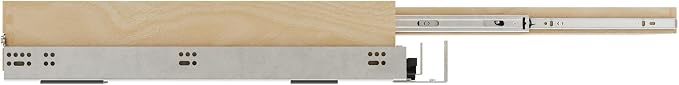 Rev-A-Shelf Maple Two-Tier Combination Replacement Drawer System w/BLUM Soft-Close for Face Frame Base Kitchen Cabinets, Kitchen Drawer Organizer, Min Opening Width of 27", 4WTCD-30HSC-1