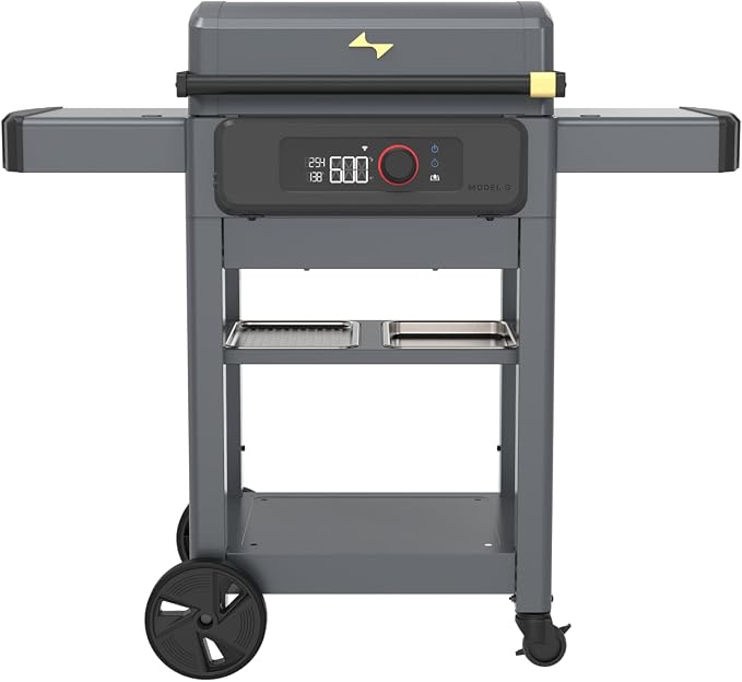 Current® Model G Smart Electric Griddle, Flat Top, Slate | Apartment-Friendly and Weather-Resistant; App-Connected Control from 200°F to 600°F for BBQs, Searing and Roasting.