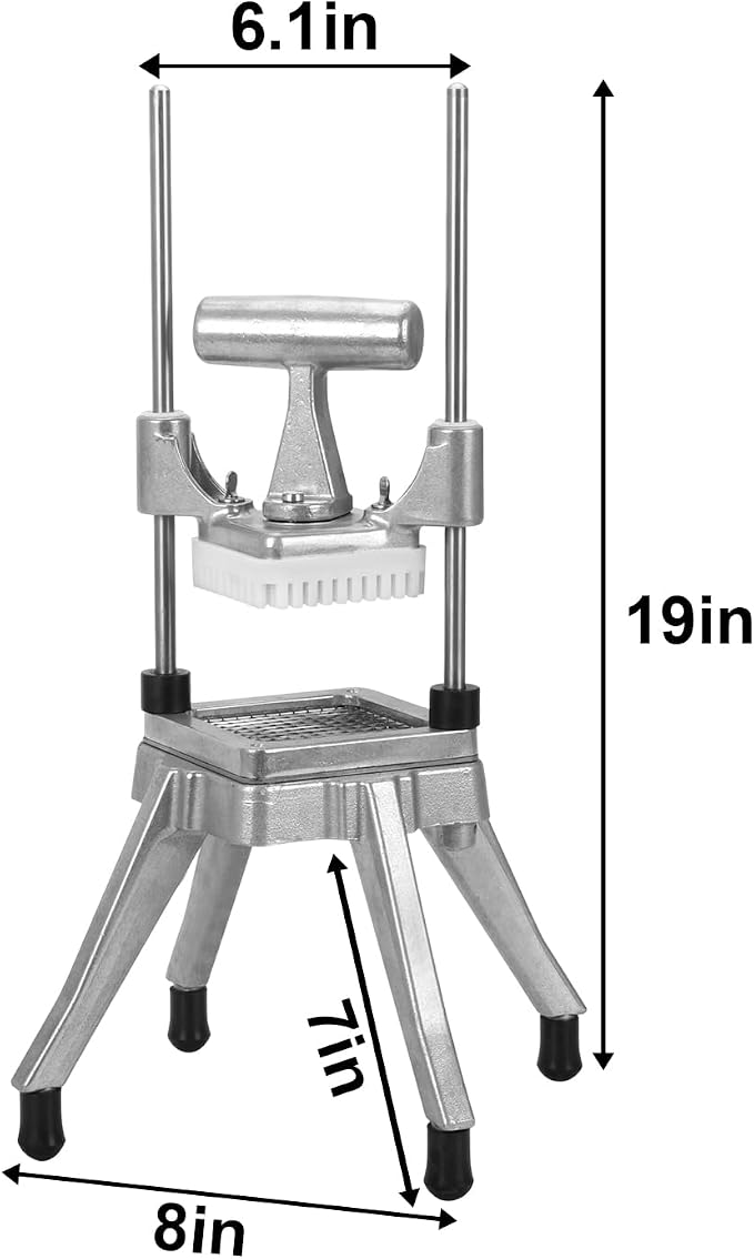 Commercial Vegetable Chopper & Food Dicer, Heavy Duty Vegetable Cutter with 1/4" & 3/8" Stainless Steel Blades, Manual Onion Potato Pepper Dicer for Restaurant Kitchen Food Prep