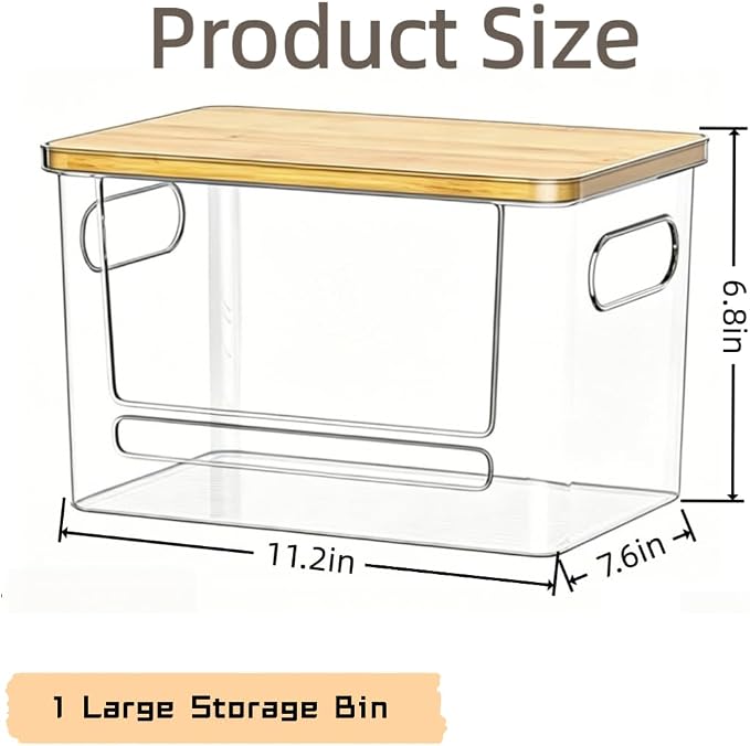 Trash Bag Holder & Under Sink Storage Organizer Set | Bamboo lid garbage bag dispenser fits 13/30/33gal bags; ideal under sink storage for kitchen pantry & laundry room