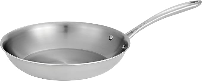 Tramontina Boston Tri-Ply Clad Stainless Steel 10-Inch Frying Pan | Induction-Ready Skillet, Dishwasher-Safe, NSF-Certified
