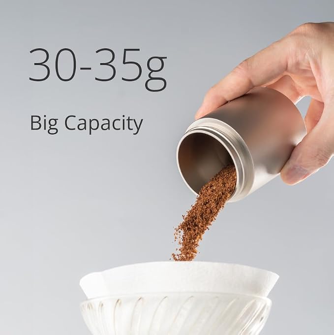 1Zpresso J Manual Coffee Grinder Silver with Assembly Stainless Steel Conical Burr - Numercial Internal Adjustable Setting for Pour Over French Press Cold Brew.