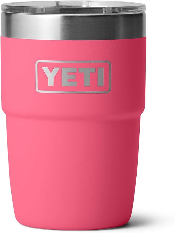 YETI Rambler 8 oz Insulated Coffee Mug with Lid - Stackable Double-Wall Vacuum Insulated Coffee Cup - DuraSip Ceramic Lining - Barista-Friendly Design - Stainless Steel - Dishwasher Safe