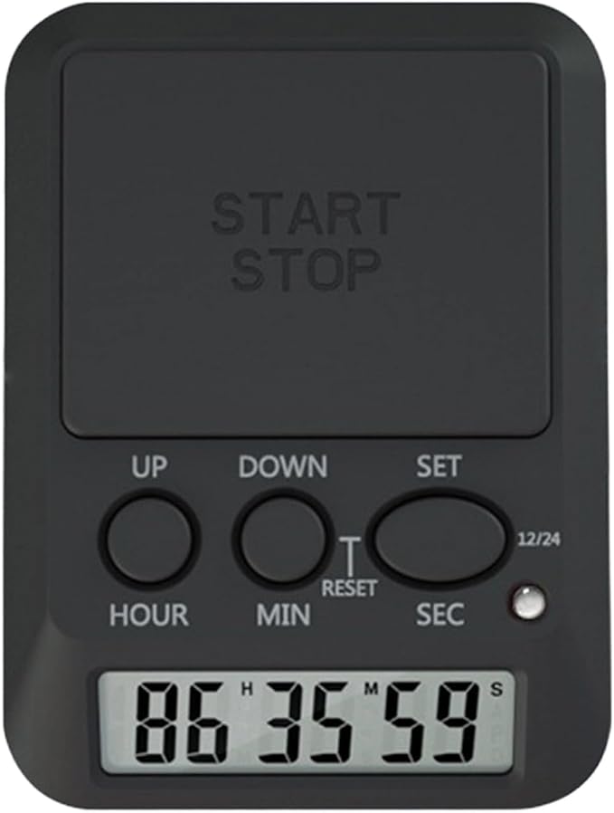 Large LCD Digital Timer with 9999 Days Countdown for Kitchen Gym Work Area Day Hour Second Timer