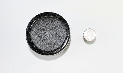 Small Granite Mortar and Pestle Set, Miniature Grinder for Herbs, Asian Spices and Seeds for Thai, Chinese, Indian Cuisine Chefs and Home Cooks — (Grey 3 in, 2 oz.)