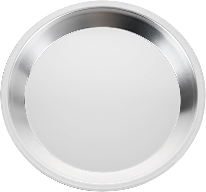 Restaurantware Aluminum Pie Pan 12 Count 12 Inch Round 1.25 Inch Deep Oven-Friendly Pie Tin, Lightweight Baking Pan, Silver Plate for Quiche, Fruit Pies, Home And Commercial Kitchens