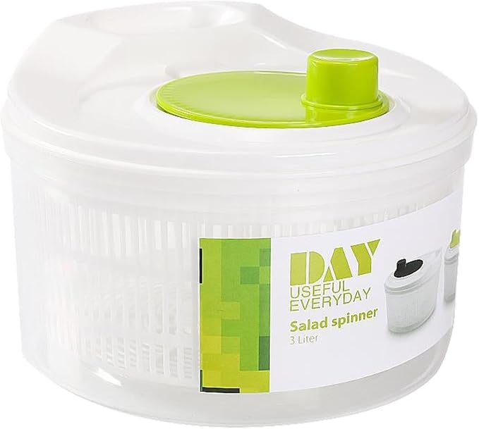 Salad Spinner, Vegetable Washer Dryer Drainer Strainer, Lettuce And Produce Dryer With Bowl, Colander And Built In Draining System For Fresh, Crisp,Salad And Produce