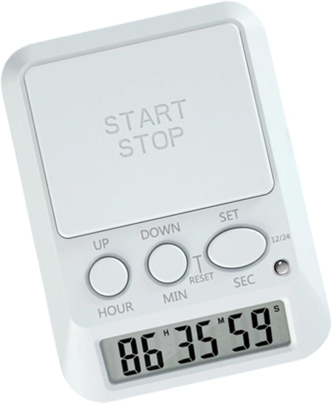 Large LCD Digital Timer with 9999 Days Countdown for Kitchen Gym Work Area Day Hour Second Timer