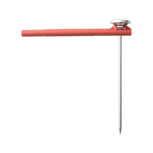 Taylor Instant Read Analog Meat Food Grill BBQ Cooking Kitchen Thermometer with Red Pocket Sleeve for Calibration, 1 inch dial, Stainless Steel
