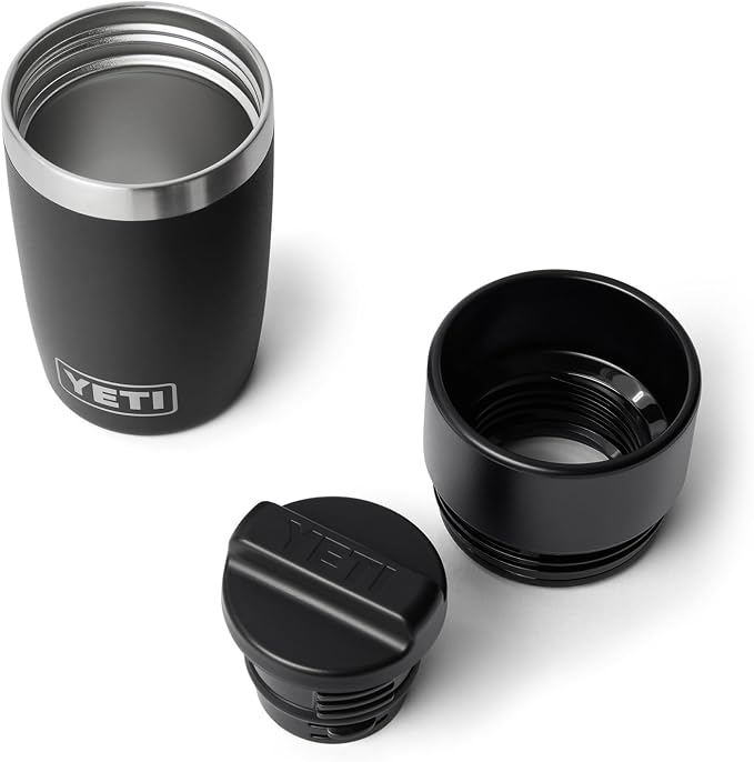 YETI Rambler 8 oz Travel Bottle, Stainless Steel, Vacuum Insulated with Leakproof Commuter Cap, Black