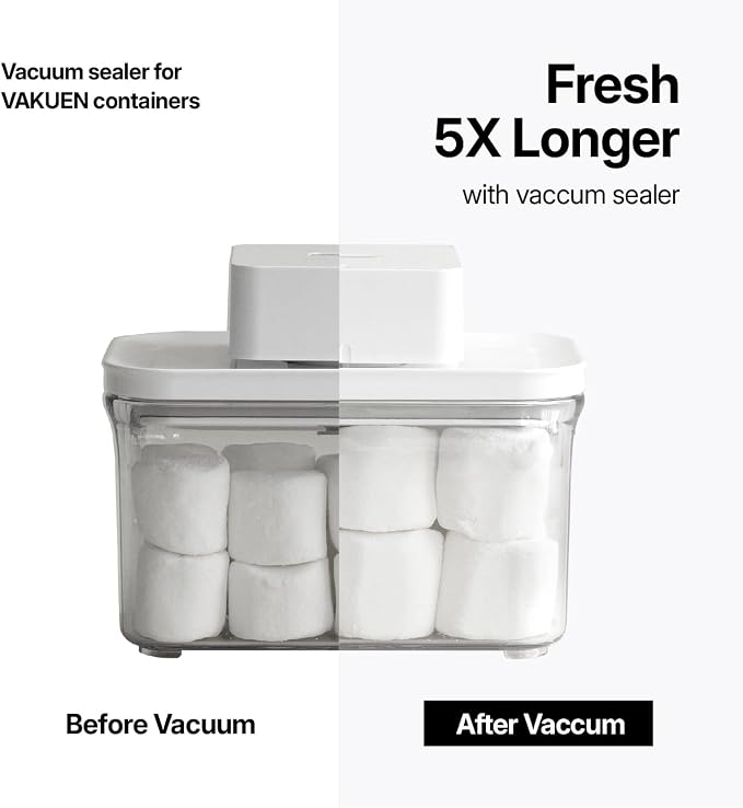 VAKUEN Premium Airtight Food Storage Containers, 4L(4.10qt) Smart One-Click Seal Lid, Patented Double Silicone Lining, 100% Leak Proof, BPA-FREE (Large Container 4.0)
