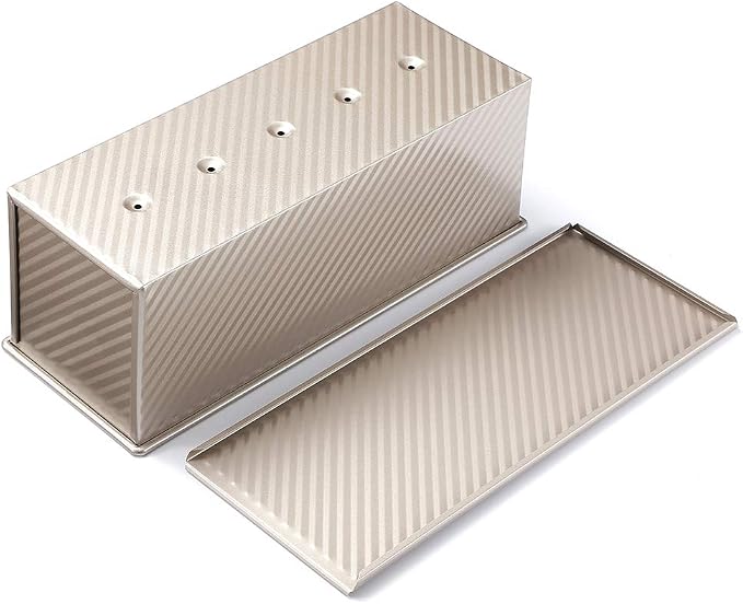 Monfish Large Loaf Pan w Lid Pullman Bread Pan Aluminized Steel