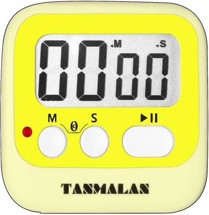 Easy to USE, Digital Timer Kitchen Timer, Magnetic Timer,Tanmalan (6.0-Yellow)