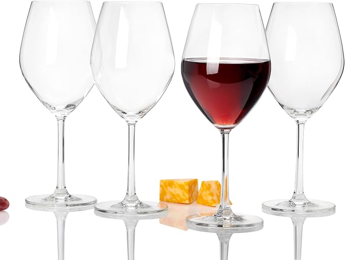 Anchor Hocking Red Wine Glasses, Sondria 21 Ounce Wine Glasses, Set of 8