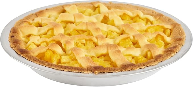 Restaurantware Aluminum Pie Pan 12 Count 9 Inch Round 1.25 Inch Deep Oven-Friendly Pie Tin, Lightweight Baking Pan, Silver Plate for Quiche, Fruit Pies, Home And Commercial Kitchens