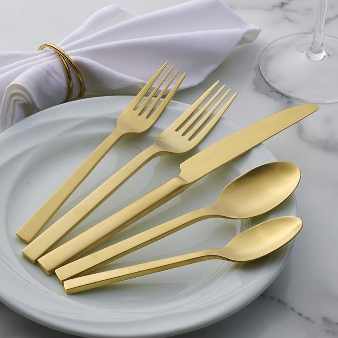 Oneida Chef's Table Champagne 20-Piece Silverware Set for 4, Flatware