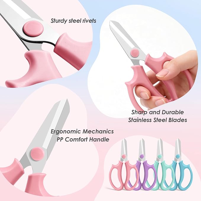 4PCS Flower Scissors, Premium Stainless Steel Garden Scissors