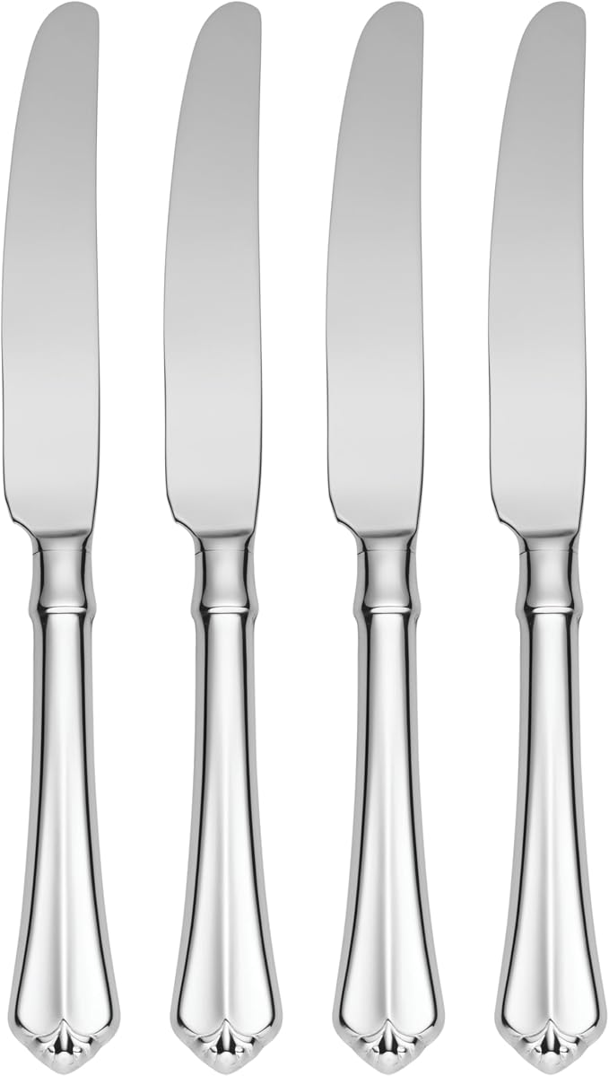 Oneida Juilliard Fine Flatware Dinner Knives, 0.65 LB, Metallic